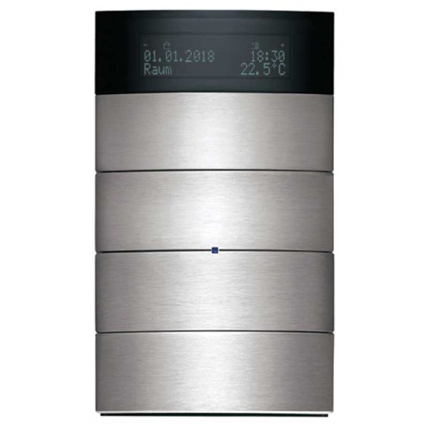 کلید هوشمند لمسی برکر (مدل Push button / 4 gang Thermostatic Stainless steel)