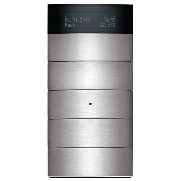 کلید هوشمند لمسی برکر (مدل Push button / 5 gang Thermostatic Stainless steel)